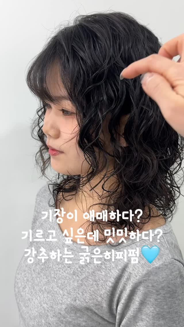굵은히피펌