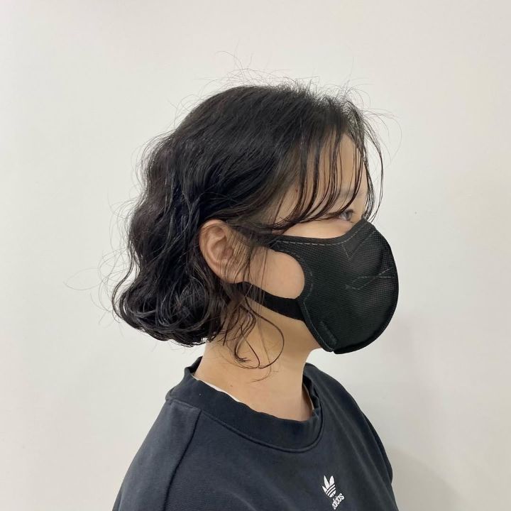 물결펌 · 단발